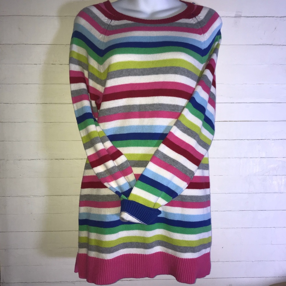 Lands’ End Striped Cotton Sweater